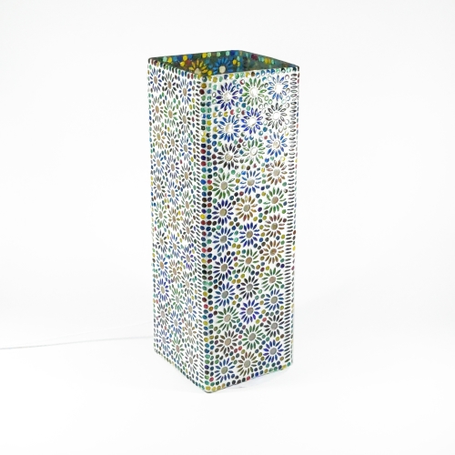 Lampada da tavolo in vetro mosaicata Mirror Daisy h. 45 cm.