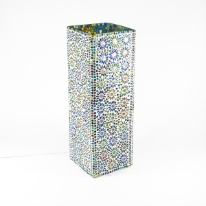 Lampada da tavolo in vetro mosaicata Mirror Daisy h. 45 cm.