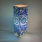 Lampada da tavolo in vetro mosaicata Blue Moon h. 45 cm.