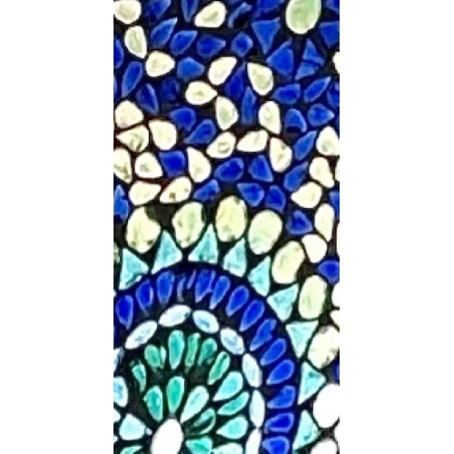 Lampada da tavolo in vetro mosaicata Blue Moon h. 45 cm.