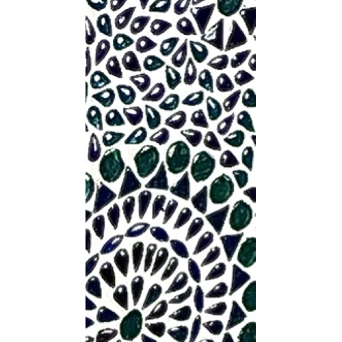 Lampada da tavolo in vetro mosaicata Blue Moon h. 45 cm.