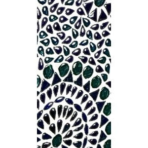 Lampada da tavolo in vetro mosaicata Blue Moon h. 45 cm.