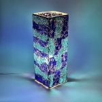 Lampada da tavolo in vetro mosaicata Blue Bay h. 45 cm.