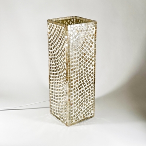 Gold Reflection Handmade Lamp in mosaic glass h. 45 cm.