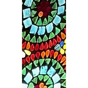 Lampada da tavolo in vetro mosaicata Rainbow h. 45 cm.