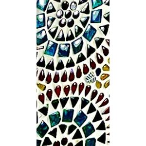 Lampada da tavolo in vetro mosaicata Rainbow h. 45 cm.