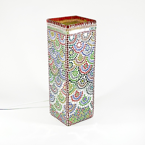 Magic Rings Handmade Lamp in mosaic glass h. 45 cm.