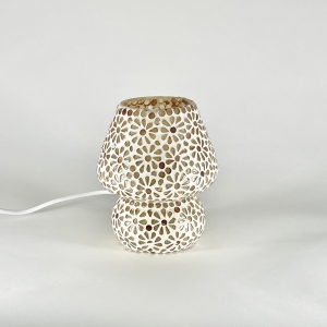 Yellow Daisy Handmade Lamp in mosaic glass h. 17 cm.