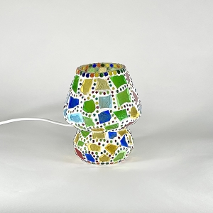 Harlequin Handmade Lamp in mosaic glass h. 17 cm.