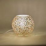 Lampada da tavolo in vetro mosaicata Yellow Daisy h. 17 cm.