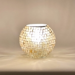 Lampada da tavolo in vetro mosaicata Artist's Yellow h. 17 cm.