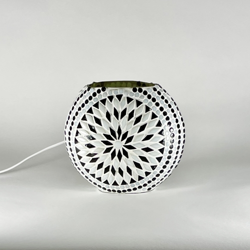 Yin & Yang Handmade Lamp in mosaic glass h. 17 cm.