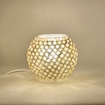 Lampada da tavolo in vetro mosaicata Gold Reflection h. 17 cm.