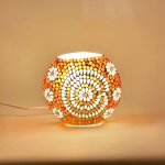 Lampada da tavolo in vetro mosaicata Sunset h. 17 cm.