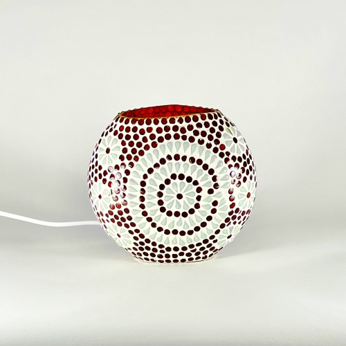 Lampada da tavolo in vetro mosaicata Sunset h. 17 cm.