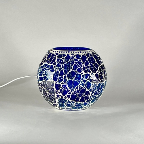 Lampada da tavolo in vetro mosaicata Blue Bay h. 17 cm.
