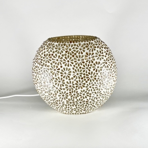 Lampada da tavolo in vetro mosaicata Yellow Daisy h. 23 cm.