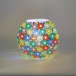 Lampada da tavolo in vetro mosaicata Mirror Daisy h. 23 cm.