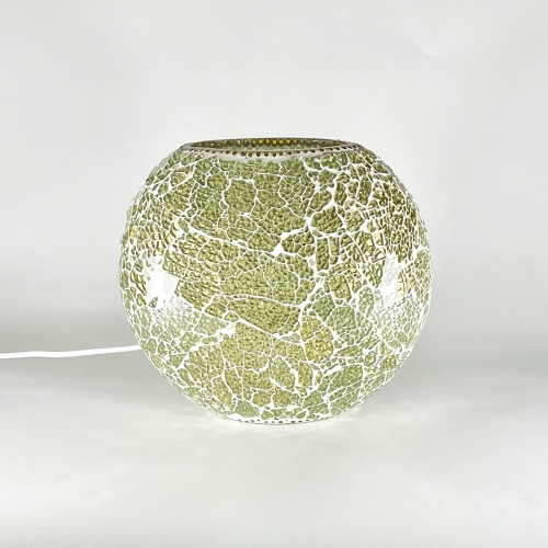 Lampada da tavolo in vetro mosaicata Glacial Gold h. 17 cm.
