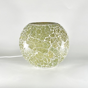 Lampada da tavolo in vetro mosaicata Glacial Gold h. 17 cm.