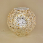 Lampada da tavolo in vetro mosaicata Artist's Yellow h. 32 cm.
