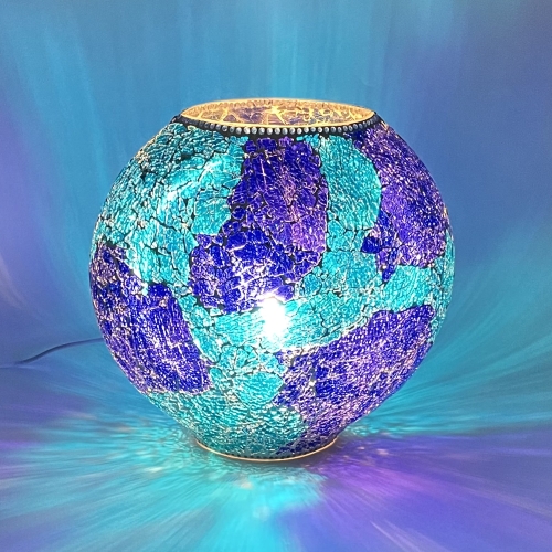 Blue Bay Handmade Lamp in mosaic glass h. 32 cm.