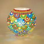 Lampada da tavolo in vetro mosaicata Magic Rings h. 32 cm.