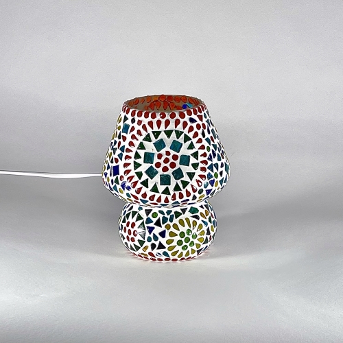 Rainbow Handmade Lamp in mosaic glass h. 17 cm.