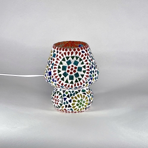 Rainbow Handmade Lamp in mosaic glass h. 17 cm.
