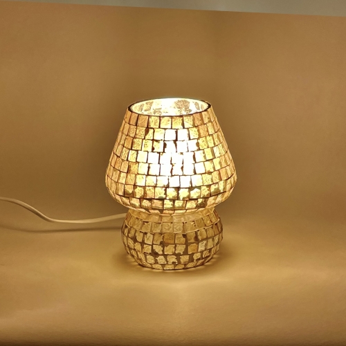 Lampada da tavolo in vetro mosaicata Artist's Yellow h. 17 cm.