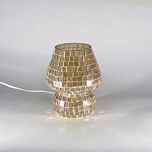 Lampada da tavolo in vetro mosaicata Artist's Yellow h. 17 cm.