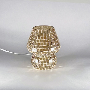 Lampada da tavolo in vetro mosaicata Artist's Yellow h. 17 cm.