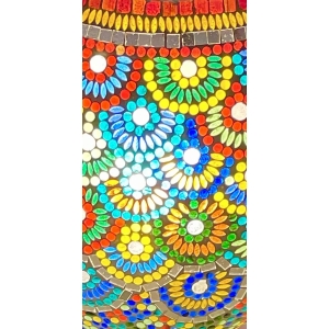 Magic Rings Handmade Lamp in mosaic glass h. 45 cm.