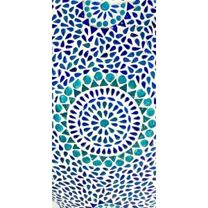 Blue Moon Handmade Lamp in mosaic glass h. 25 cm.