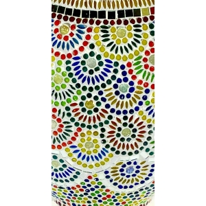 Lampada da tavolo in vetro mosaicata Magic Rings h. 32 cm.