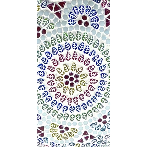 Lampada da tavolo in vetro mosaicata Colored mandala h. 23 cm.