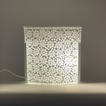 Applique in vetro mosaicata White Daisy h. 24 cm.