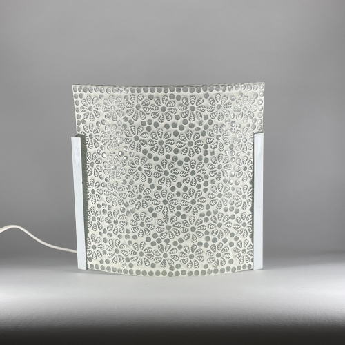 Applique in vetro mosaicata White Daisy h. 24 cm.