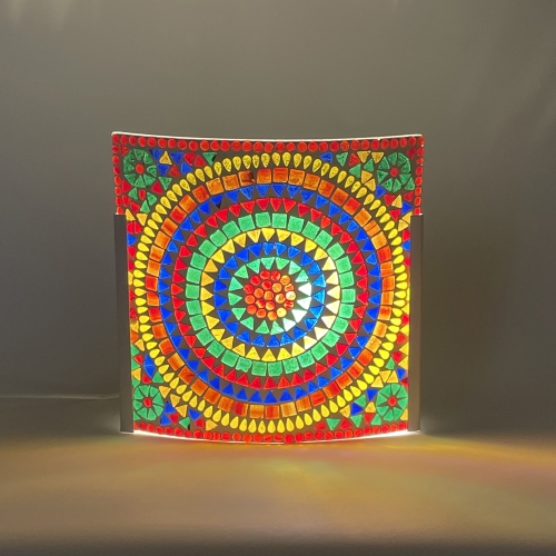 Rainbow Handmade in mosaic glass h. 24 cm.