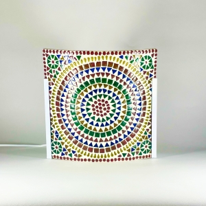 Rainbow Handmade in mosaic glass h. 24 cm.