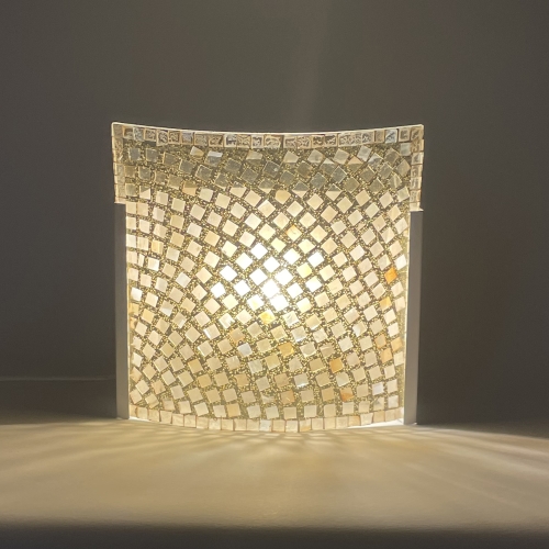 Applique in vetro mosaicata Gold Reflection h. 24 cm.