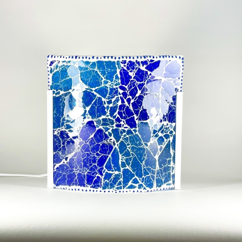Blue Bay Handmade in mosaic glass h. 24 cm.