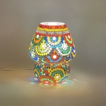 Lampada da tavolo in vetro mosaicata Magic Rings h. 23 cm.