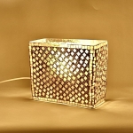 Lampada da tavolo in vetro mosaicata Gold Reflection h. 21 cm.