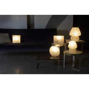 Lampada da tavolo in vetro mosaicata Artist's Yellow h. 17 cm.