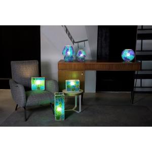 Blue Bay Handmade Lamp in mosaic glass h. 32 cm.