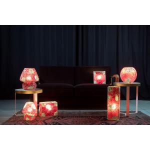 Lampada da tavolo in vetro mosaicata Vulcanic Eruption h. 45 cm.