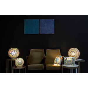 Colored Mandala Handmade Lamp in mosaic glass h. 21 cm.