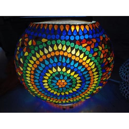 Color universe Handmade Lamp in mosaic glass h. 25 cm.