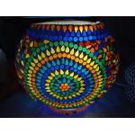 Lampada da tavolo in vetro mosaicata Color universe h. 23 cm.